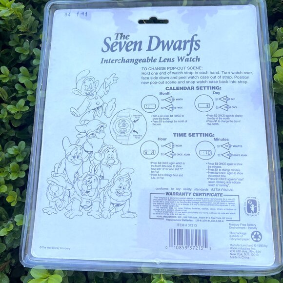 90's Disney Seven Dwarfs Watch - Interchangeable Lens - New - Picture 11 of 11